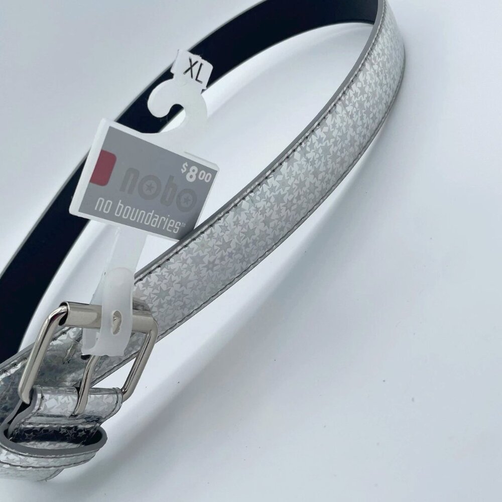 No Boundaries Y2K holographic star belt XL